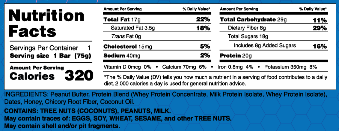 CDN Nutrition Bars - 8 count box
